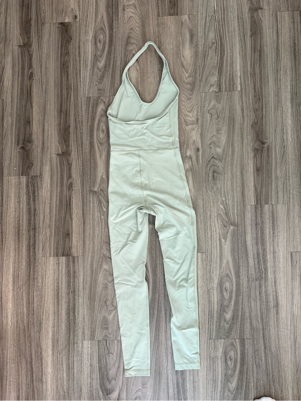 Aritzia Wilfred Free Look Halter Jumpsuit Sage Green Open Back Yoga Romper XXS - Picture 6 of 9